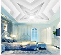 XLMING Creative Three Dimensional Geometric Stars Art 3D Wallpaper Luxury Home Dining Decor Paste Sofa Living Room The Wall for Bedroom Mural-150cm×105cm