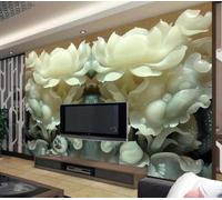 XLMING Creative Three Dimensional Jade Carving Lotus Art 3D Wallpaper Luxury Silk Study Dining Feature Sofa Grey Bedroom Living Room Tv Decorative Wall-350cm×256cm