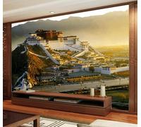 XLMING Creative Three Dimensional Mountain Peaks Architecture Art 3D Wallpaper Silky Texture Home Study Office Grey Dining Room Sofa Bedroom Living Room TV Backdrop-300cm×210cm