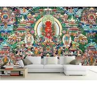 XLMING Creative Three Dimensional Multicoloured Architecture Buddha Statue 3D Wallpaper Luxury Home Dining Decor Paste Sofa Living Room The Wall for Bedroom Mural-200cm×140cm
