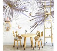 XLMING Creative Three Dimensional Plants Leaves Butterflies 3D Wallpaper Luxury Home Dining Decor Paste Sofa Living Room The Wall for Bedroom Mural-200cm×140cm