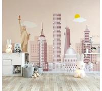 XLMING Creative Three Dimensional Urban Architecture Sculpture Landscape 3D Wallpaper Luxury Silk Study Dining Feature Sofa Grey Bedroom Living Room Tv Decorative Wall-300cm×210cm