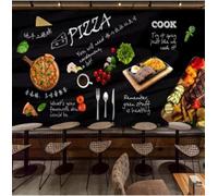 XLMING Creative Vegetables Fruit Pizza Art 3D Wallpaper Luxury Home Dining Decor Paste Sofa Living Room The Wall for Bedroom Mural-300cm×210cm