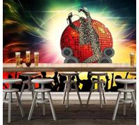XLMING Creative Vibrant Dance Dance Hall Music Bar 3D Wallpaper Luxury Home Dining Decor Paste Sofa Living Room The Wall for Bedroom Mural-250cm×170cm