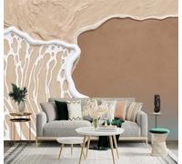 XLMING Creative Waves in The Sky Beach Texture Abstract Art 3D Wallpaper Silky Texture Home Study Office Grey Dining Room Sofa Bedroom Living Room TV Backdrop-250cm×170cm