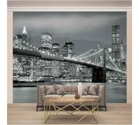 XLMING Cube Grey City Building Bridge 3D Wallpaper Luxury Home Dining Decor Paste Sofa Living Room The Wall for Bedroom Mural-200cm×140cm