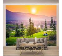 XLMING Cubic Sunrise Green Lawn 3D Wallpaper Luxury Home Dining Decor Paste Sofa Living Room The Wall for Bedroom Mural-250cm×170cm