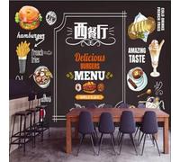 XLMING Cuisine Burgers Chips Cake Coffee 3D Wallpaper Luxury Home Dining Decor Paste Sofa Living Room The Wall for Bedroom Mural-200cm×140cm