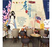 XLMING Cuisine Sushi Figures Flowers Small Fish 3D Wallpaper Luxury Home Dining Decor Paste Sofa Living Room The Wall for Bedroom Mural-200cm×140cm