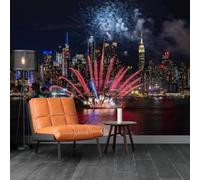 XLMING Elegant Fireworks City Architecture River 3D Wallpaper Luxury Home Dining Decor Paste Sofa Living Room The Wall for Bedroom Mural-350cm×256cm