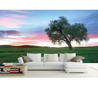 XLMING Elegant Sky Green Trees Grasslands 3D Wallpaper Luxury Home Dining Decor Paste Sofa Living Room The Wall for Bedroom Mural-150cm×105cm
