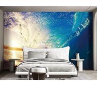 XLMING Elegant Three Dimensiona Sunset Ocean Waves 3D Wallpaper Luxury Home Dining Decor Paste Sofa Living Room The Wall for Bedroom Mural-400cm×280cm