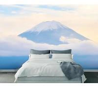 XLMING Elegant Three Dimensional Sunset Snow Capped Mountains White Clouds 3D Wallpaper Luxury Home Dining Decor Paste Sofa Living Room The Wall for Bedroom Mural-200cm×140cm