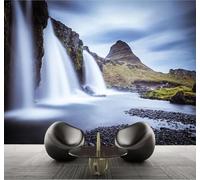 XLMING Ethereal Nature Scenery Waterfall Mountain Peaks 3D Wallpaper Luxury Home Dining Decor Paste Sofa Living Room The Wall for Bedroom Mural-250cm×170cm