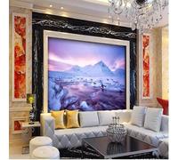 XLMING Ethereal Sky Snow Capped Mountains Rivers Scenery 3D Wallpaper Premium Textured Silk Study Dining Living Room Bedroom Sofa TV Wall Easy Install-200cm×140cm