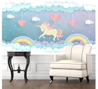 XLMING Fantasy Cartoon Rainbow Starry Sky Horse 3D Wallpaper Luxury Home Dining Decor Paste Sofa Living Room The Wall for Bedroom Mural-300cm×210cm
