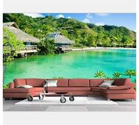 XLMING Fresh Beautiful Green Mountains and Water Scenery 3D Wallpaper Luxury Home Dining Decor Paste Sofa Living Room The Wall for Bedroom Mural-430cm×300cm
