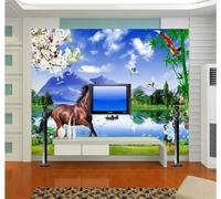 XLMING Fresh Beautiful Landscapes Animals Scenery 3D Wallpaper Luxury Home Dining Decor Paste Sofa Living Room The Wall for Bedroom Mural-250cm×170cm