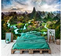 XLMING Fresh Beautiful Mountains and Rivers Nature Scenery 3D Wallpaper Luxury Home Dining Decor Paste Sofa Living Room The Wall for Bedroom Mural-400cm×280cm