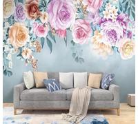 XLMING Fresh Beautiful Pastoral Hand Drawn Floral 3D Wallpaper Luxury Home Dining Decor Paste Sofa Living Room The Wall for Bedroom Mural-300cm×210cm
