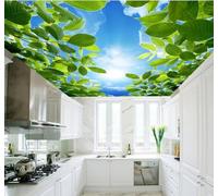 XLMING Fresh Blue Sky Sunshine Green Leaves Scenery 3D Wallpaper Luxury Home Dining Decor Paste Sofa Living Room The Wall for Bedroom Mural-200cm×140cm