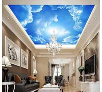 XLMING Fresh Blue Sky White Clouds Sunshine Natural Scenery 3D Wallpaper Luxury Home Dining Decor Paste Sofa Living Room The Wall for Bedroom Mural-150cm×105cm