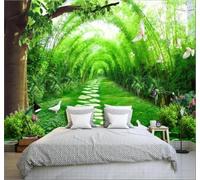 XLMING Fresh Green Bamboo Grove Pigeons Sense of Space 3D Wallpaper Luxury Home Dining Decor Paste Sofa Living Room The Wall for Bedroom Mural-250cm×170cm