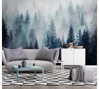 XLMING Fresh Hand Drawn Pine Forest White Mist Reindeer 3D Wallpaper Luxury Home Dining Decor Paste Sofa Living Room The Wall for Bedroom Mural-400cm×280cm