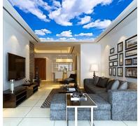 XLMING Fresh Minimalist Blue Sky White Clouds Scenery 3D Wallpaper Luxury Silk Study Dining Feature Sofa Grey Bedroom Living Room Tv Decorative Wall-250cm×170cm