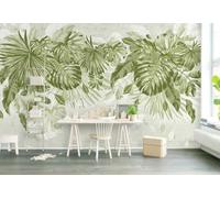 XLMING Fresh Minimalist Three Dimensiona Plants Leaves 3D Wallpaper Luxury Home Dining Decor Paste Sofa Living Room The Wall for Bedroom Mural-300cm×210cm