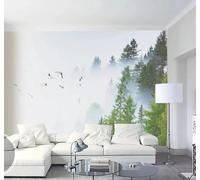 XLMING Fresh Mist Birds in Flight Forest Landscape 3D Wallpaper Luxury Home Dining Decor Paste Sofa Living Room The Wall for Bedroom Mural-250cm×170cm