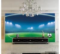XLMING Fresh Night Football Football Pitch Sport 3D Wallpaper Luxury Home Dining Decor Paste Sofa Living Room The Wall for Bedroom Mural-300cm×210cm