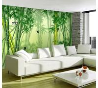 XLMING Fresh Pastoral Landscape Bamboo Grove Birds in Flight 3D Wallpaper Luxury Home Dining Decor Paste Sofa Living Room The Wall for Bedroom Mural-150cm×105cm