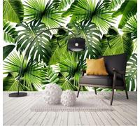 XLMING Fresh Plants Banana Leaves Restaurant Café 3D Wallpaper Luxury Home Dining Decor Paste Sofa Living Room The Wall for Bedroom Mural-400cm×280cm