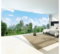 XLMING Fresh Sky Mountains Forest Landscape 3D Wallpaper Luxury Home Dining Decor Paste Sofa Living Room The Wall for Bedroom Mural-430cm×300cm
