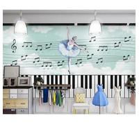 XLMING Fresh Sky Piano Keys Music Dance 3D Wallpaper Luxury Home Dining Decor Paste Sofa Living Room The Wall for Bedroom Mural-300cm×210cm