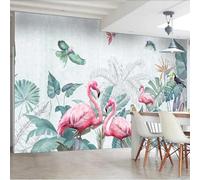XLMING Fresh Tropical Plants Leaves Flamingos 3D Wallpaper Luxury Home Dining Decor Paste Sofa Living Room The Wall for Bedroom Mural-430cm×300cm