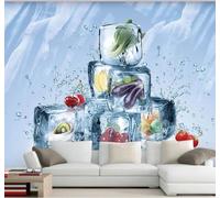 XLMING Fresh Vegetables Fruit Summer Seaside 3D Wallpaper Luxury Home Dining Decor Paste Sofa Living Room The Wall for Bedroom Mural-430cm×300cm