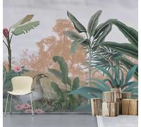 XLMING Fresh Vintage Botanical Banana Leaf Flowers 3D Wallpaper Luxury Home Dining Decor Paste Sofa Living Room The Wall for Bedroom Mural-250cm×170cm