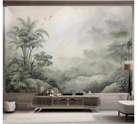 XLMING Green Coconut Trees Distant Mountains Birds Landscape 3D Wallpaper Luxury Home Dining Decor Paste Sofa Living Room The Wall for Bedroom Mural-350cm×256cm