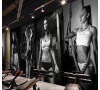 XLMING Gym Sensual Beauty Black and White Individuality 3D Wallpaper Premium Textured Silk Study Dining Living Room Bedroom Sofa TV Wall Easy Install-150cm×105cm