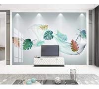 XLMING Hand Drawn Abstract Lines Plants Leaves 3D Wallpaper Luxury Home Dining Decor Paste Sofa Living Room The Wall for Bedroom Mural-350cm×256cm