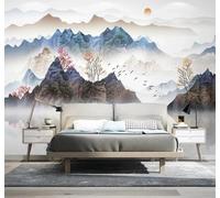 XLMING Hand Drawn Beautiful Watercolour Landscape 3D Wallpaper Luxury Home Dining Decor Paste Sofa Living Room The Wall for Bedroom Mural-200cm×140cm
