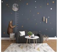 XLMING Hand Drawn Cartoon Bear Minimalist Stars 3D Wallpaper Luxury Home Dining Decor Paste Sofa Living Room The Wall for Bedroom Mural-430cm×300cm