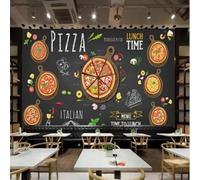 XLMING Hand Drawn Food Pizza Vegetables Individuality 3D Wallpaper Luxury Home Dining Decor Paste Sofa Living Room The Wall for Bedroom Mural-150cm×105cm