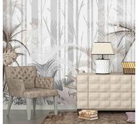 XLMING Hand Drawn Forest Palm Trees Plants Butterflies 3D Wallpaper Luxury Home Dining Decor Paste Sofa Living Room The Wall for Bedroom Mural-150cm×105cm