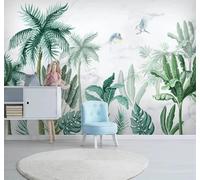 XLMING Hand Drawn Fresh Green Plants Landscapes 3D Wallpaper Luxury Home Dining Decor Paste Sofa Living Room The Wall for Bedroom Mural-200cm×140cm