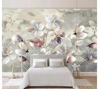 XLMING Hand Drawn Watercolour Three Dimensional Beautiful Flowers 3D Wallpaper Luxury Home Dining Decor Paste Sofa Living Room The Wall for Bedroom Mural-150cm×105cm