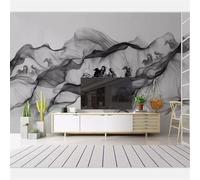 XLMING Hand Painted Abstract Ink Wash Mist Animals Horses 3D Wallpaper Premium Textured Silk Study Dining Living Room Bedroom Sofa TV Wall Easy Install-430cm×300cm