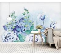 XLMING Hand Painted Ink Wash Botanical Floral Art 3D Wallpaper Luxury Home Dining Decor Paste Sofa Living Room The Wall for Bedroom Mural-150cm×105cm